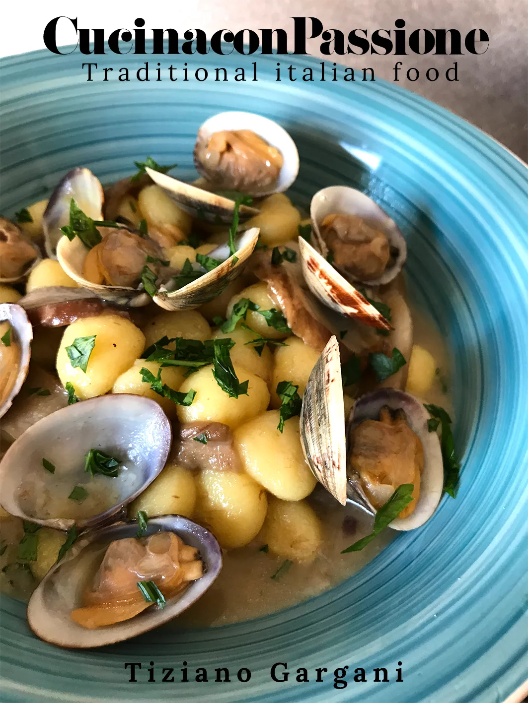 Gnocchi with porcini mushrooms and clams